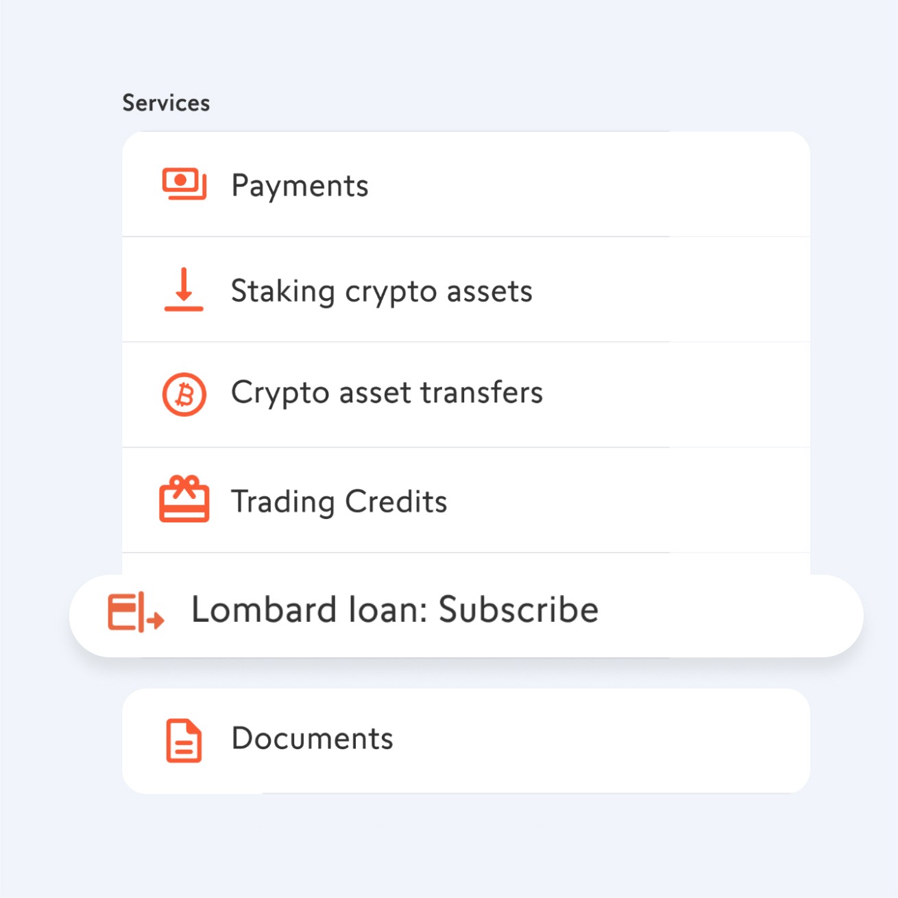 Lombard loan in the swissquote app