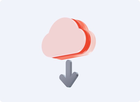 a download icon designed in 3D 